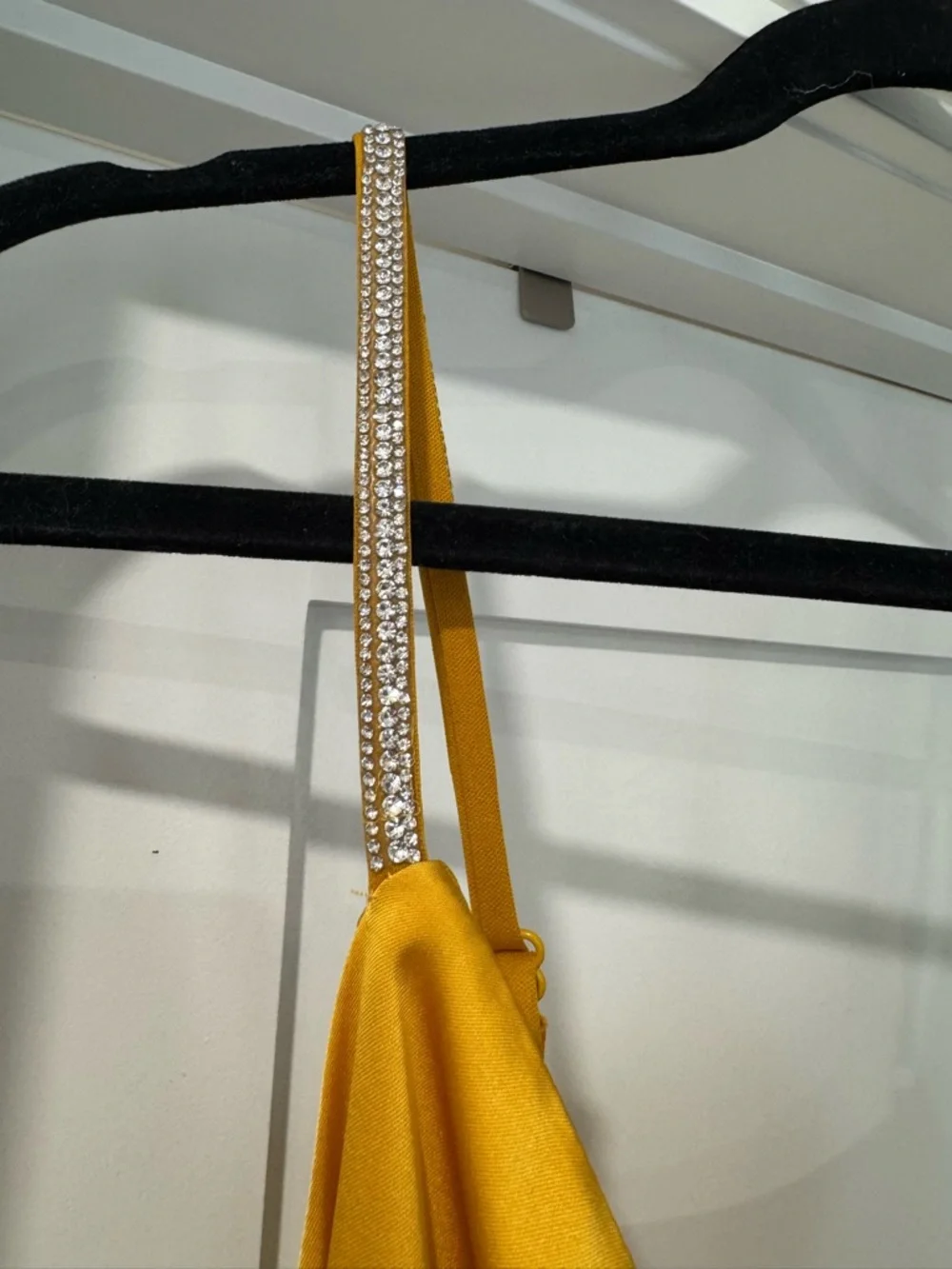 Satin Midi Dress with Jewel Trim Straps - Small - Picture 5 of 6